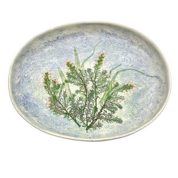 Salt Marsh Pottery Winter Beauty hanging dish trinket rings MA Floral - Picture 1 of 9